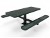 Rectangular Single Pedestal Picnic Table with Perforated Steel